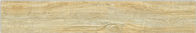 20x120 सेमी आकार क्रीम पीला कृत्रिम विला घुटा हुआ चीनी मिट्टी के बरतन सिरेमिक लकड़ी के फर्श टाइलें निर्माण सामग्री इंडोर टाइल