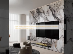 उच्च स्क्रैच प्रतिरोध और पॉलिश सतह के साथ उच्च टिकाऊ इंडोर पोर्सिलेन टाइल्स