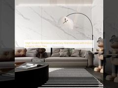 उच्च खरोंच प्रतिरोध और इनडोर सिरेमिक फर्श टाइल्स के साथ आसान रखरखाव