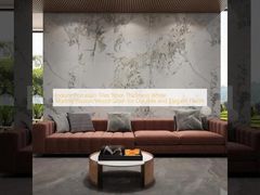 टिकाऊ और सुरुचिपूर्ण फर्श के लिए इनडोर चीनी मिट्टी के बरतन टाइल्स 9 मिमी मोटाई सफेद संगमरमर/इल्यूजन/लकड़ी के दाने