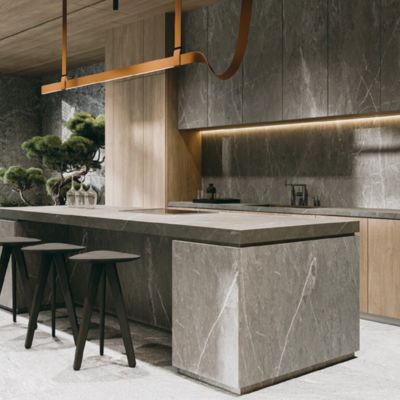 अनुकूलन योग्य ग्रे संगमरमर देखो सिरेमिक मंजिल टाइल 12 मिमी मोटाई