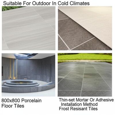Suitable For Outdoor In Cold Climates 800x800 Porcelain Floor Tiles Thin-set Mortar Or Adhesive Installation Method Frost Resistant Tiles
