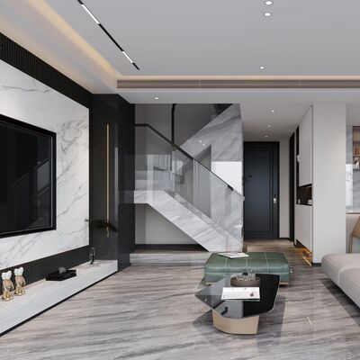 पोलिश पोर्सिलेन सीमेंट लुक टाइलें उपयुक्त रसोईघरों आंतरिक स्थानों के लिए लंबे समय तक चलने वाले प्रदर्शन और सुरुचिपूर्ण उपस्थिति प्रदान करते हैं