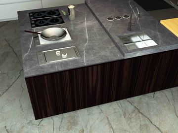 इंटीरियर फ्लोर ग्रे 800X2600mm मार्बल लुक पोर्सिलेन टाइल